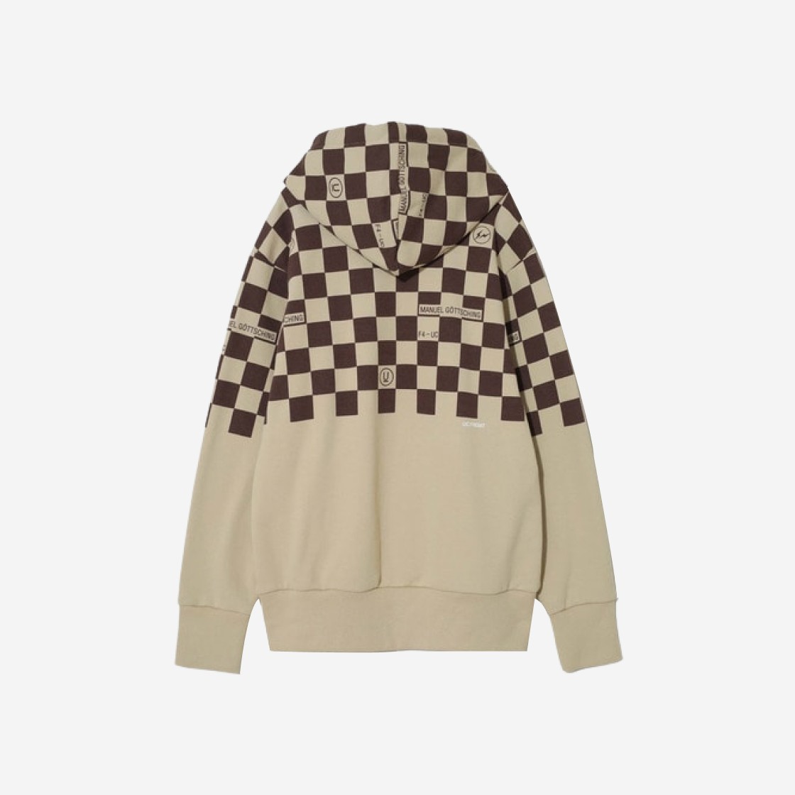 Undercover x Fragment UC2C9811-1 Cotton Hoodie Brown Check 상세 이미지 2