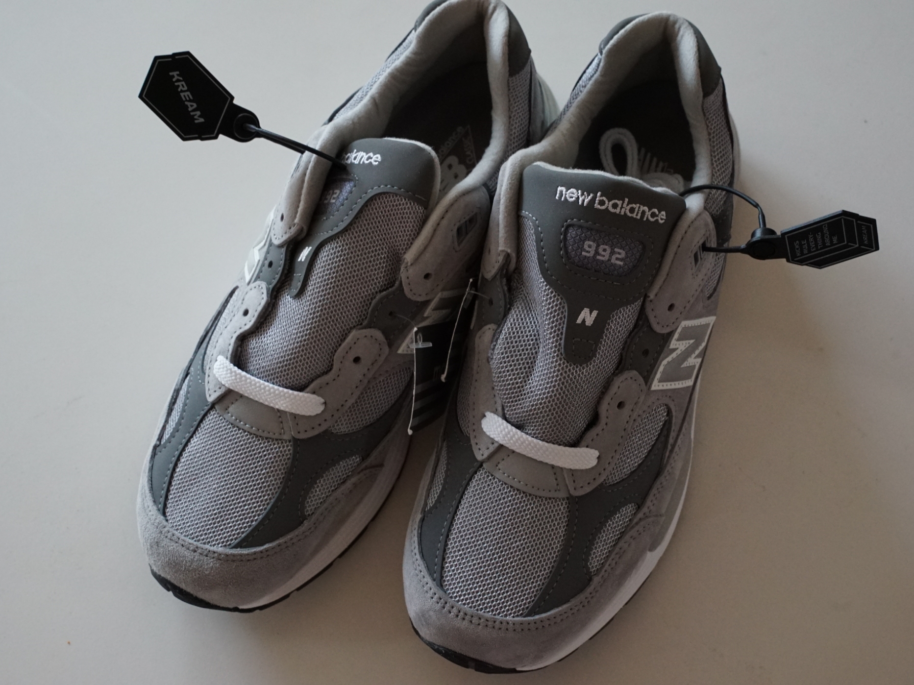 New Balance 992 Made in USA Grey - D Standard 착용 스타일 - 4