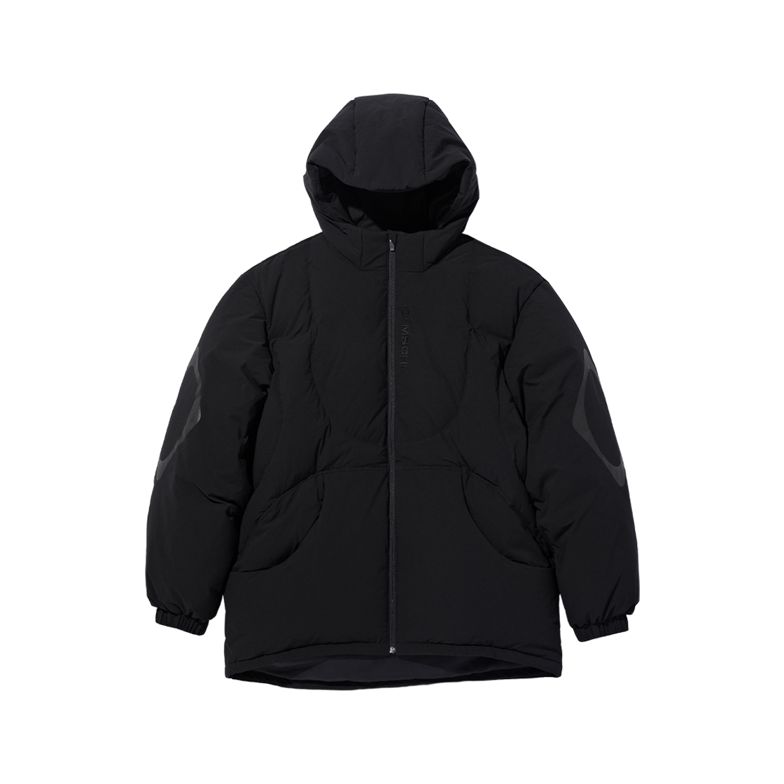 (W) Mischief Rhombus Hooded Down Jacket Black 상세 이미지 1