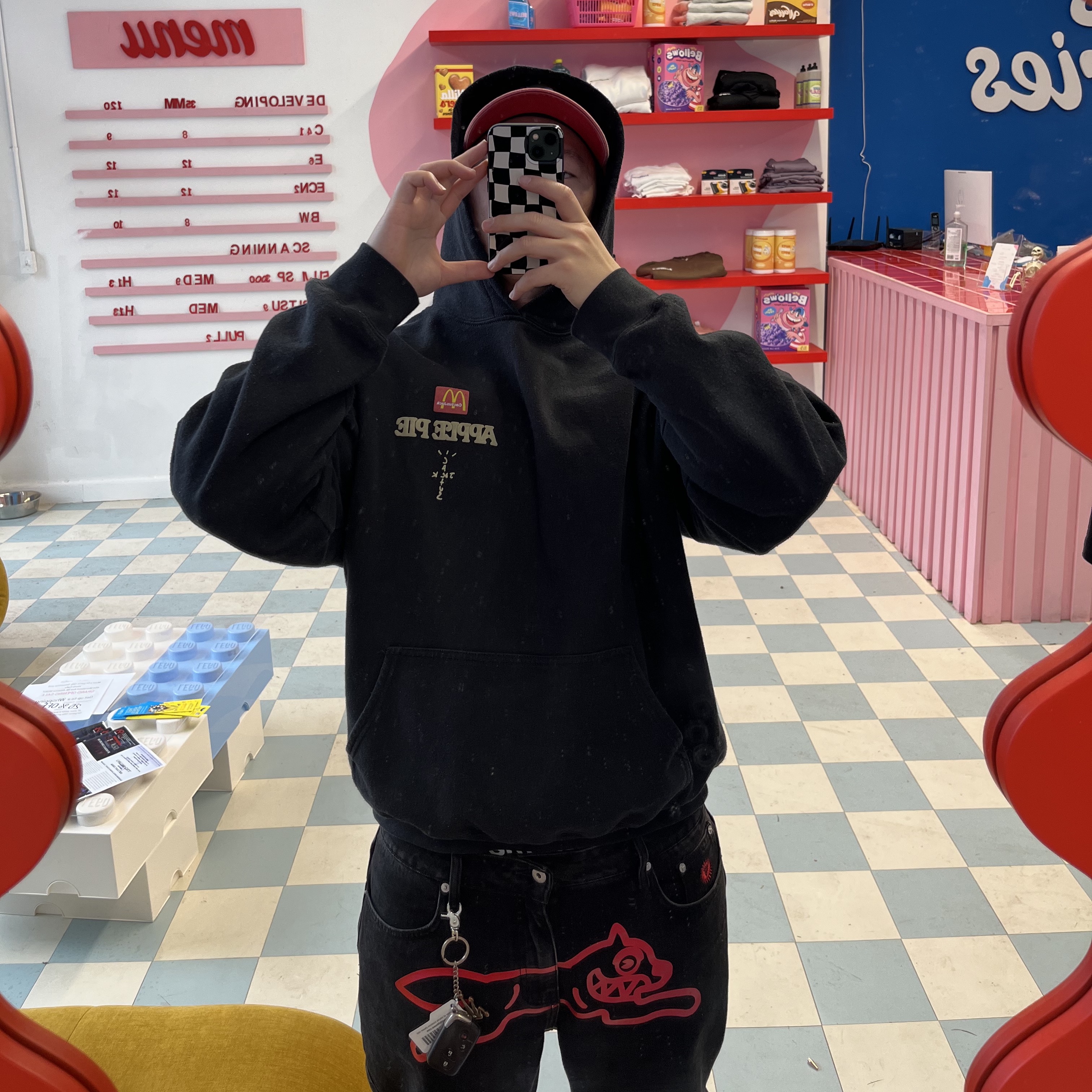 Supreme Pigment Print S Logo 6-Panel Red - 23FW, Nike Terminator High Cocoa Snake 착용 스타일 - 1