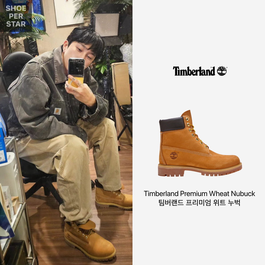 Timberland Premium 6 inch Waterproof Boot Wheat Nubuck - Wide 착용 스타일 - 1