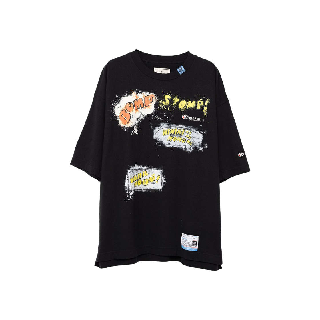 Maison Mihara Yasuhiro Words Balloon Printed T-Shirt Black 상세 이미지 1