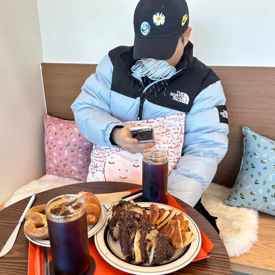 The North Face White Label Novelty Nuptse Down Jacket Sky Blue, Nike Heritage 86 Cap Black 착용 스타일