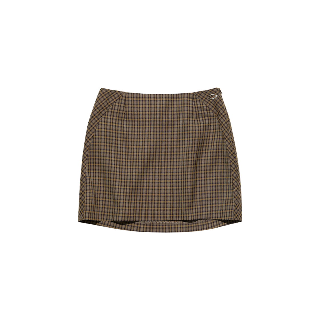 (W) Mischief Checkered Mini Skirt Brown Multi 상세 이미지 1