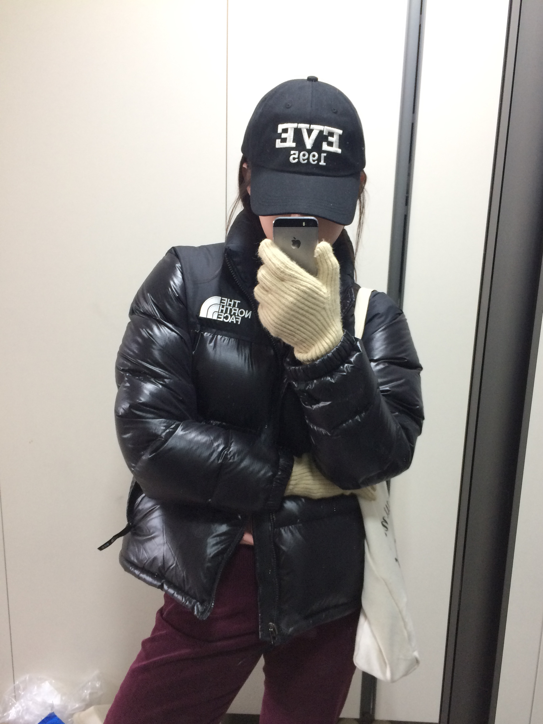 The North Face 1996 Eco Nuptse Jacket Real Black, The North Face 1996 Eco Nuptse Jacket Black 착용 스타일