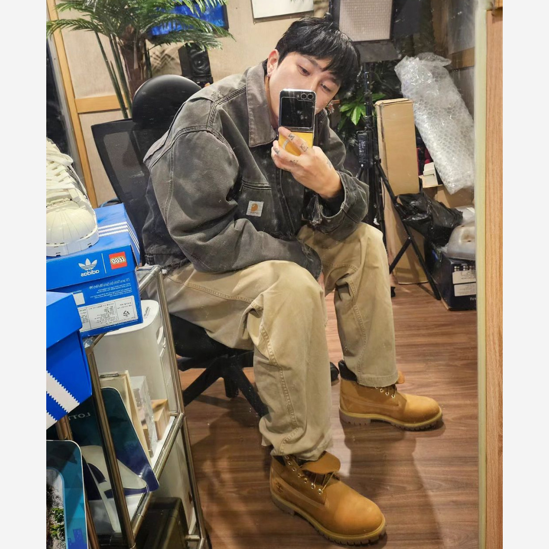 Timberland Premium 6 inch Waterproof Boot Wheat Nubuck - Wide 착용 스타일 - 2