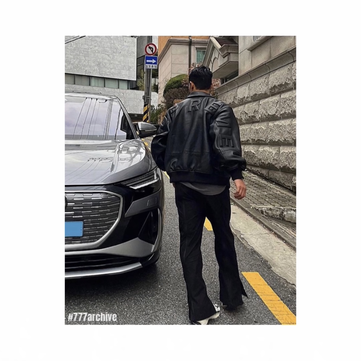 Supreme Gore-Tex Infinium Windstopper Leather Varsity Jacket Black - 23FW 착용 스타일 - 3