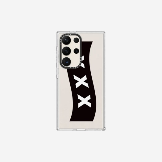 케이스티파이 x 프라그먼트 x 갓 셀렉션 XXX 박스 로고 블랙 갤럭시 케이스 클리어