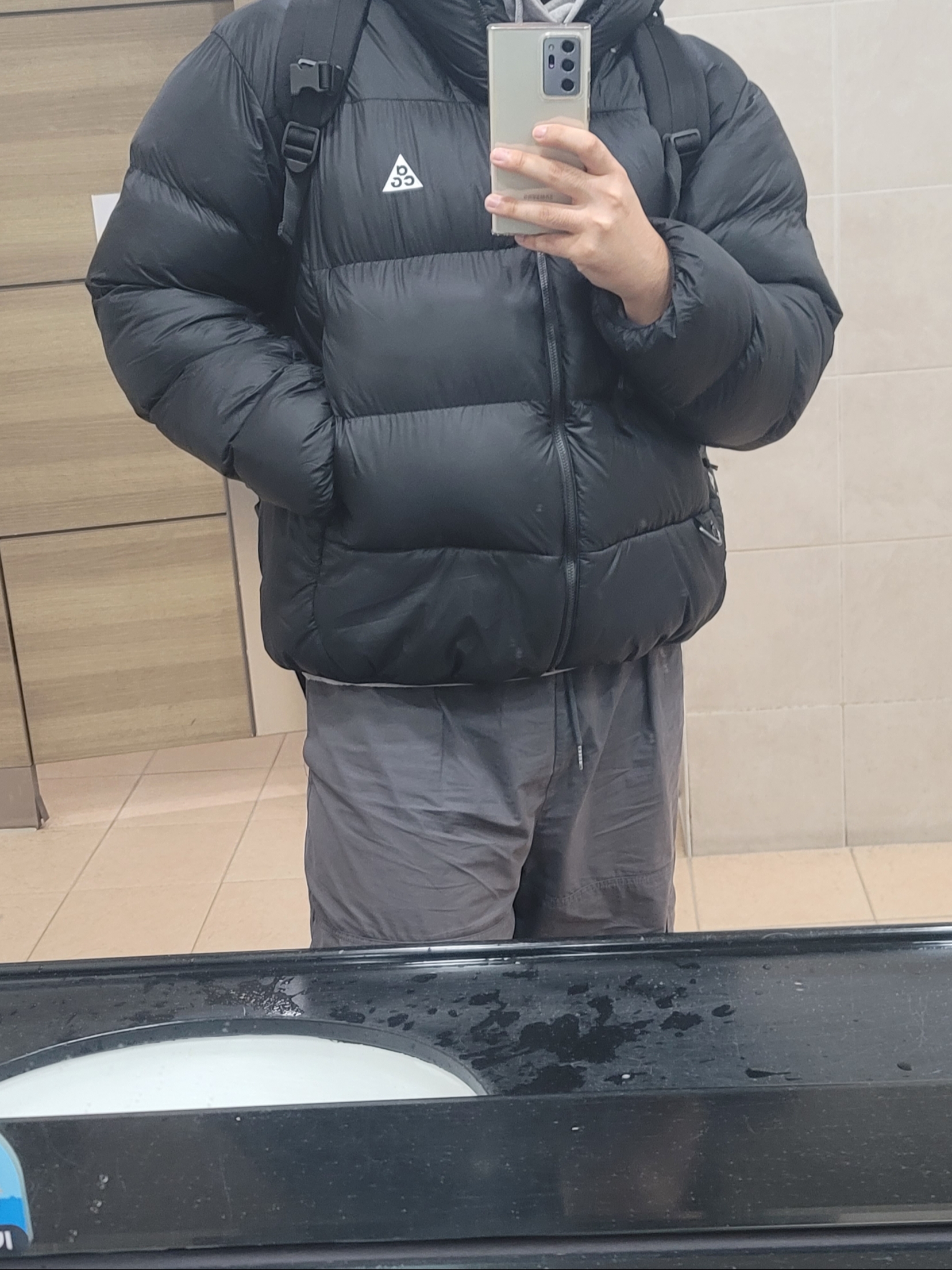 Nike ACG Therma-Fit ADV Lunar Lake Puffer Jacket Black - Asia 착용 스타일