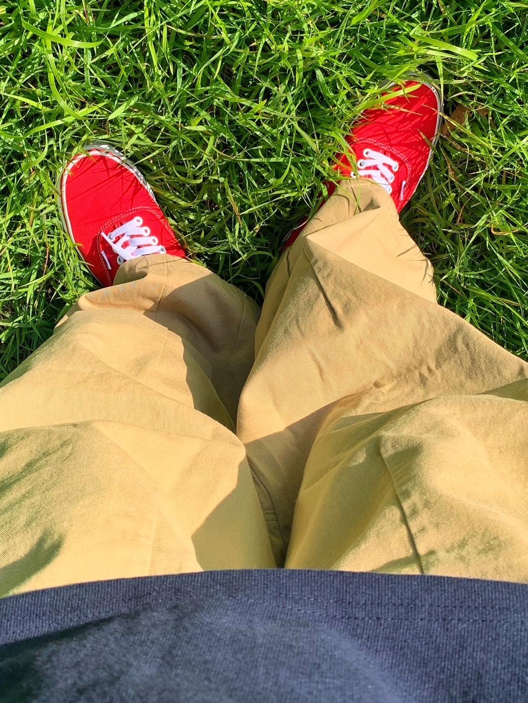 Vans Authentic Red 착용 스타일