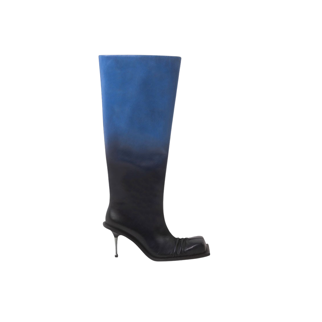 (W) 피단 노브루조 스퀘어 토 부츠 블루 블랙 옴브레((W) Fidan Novruzova Square Toe Boots Blue Black Ombre) - 1