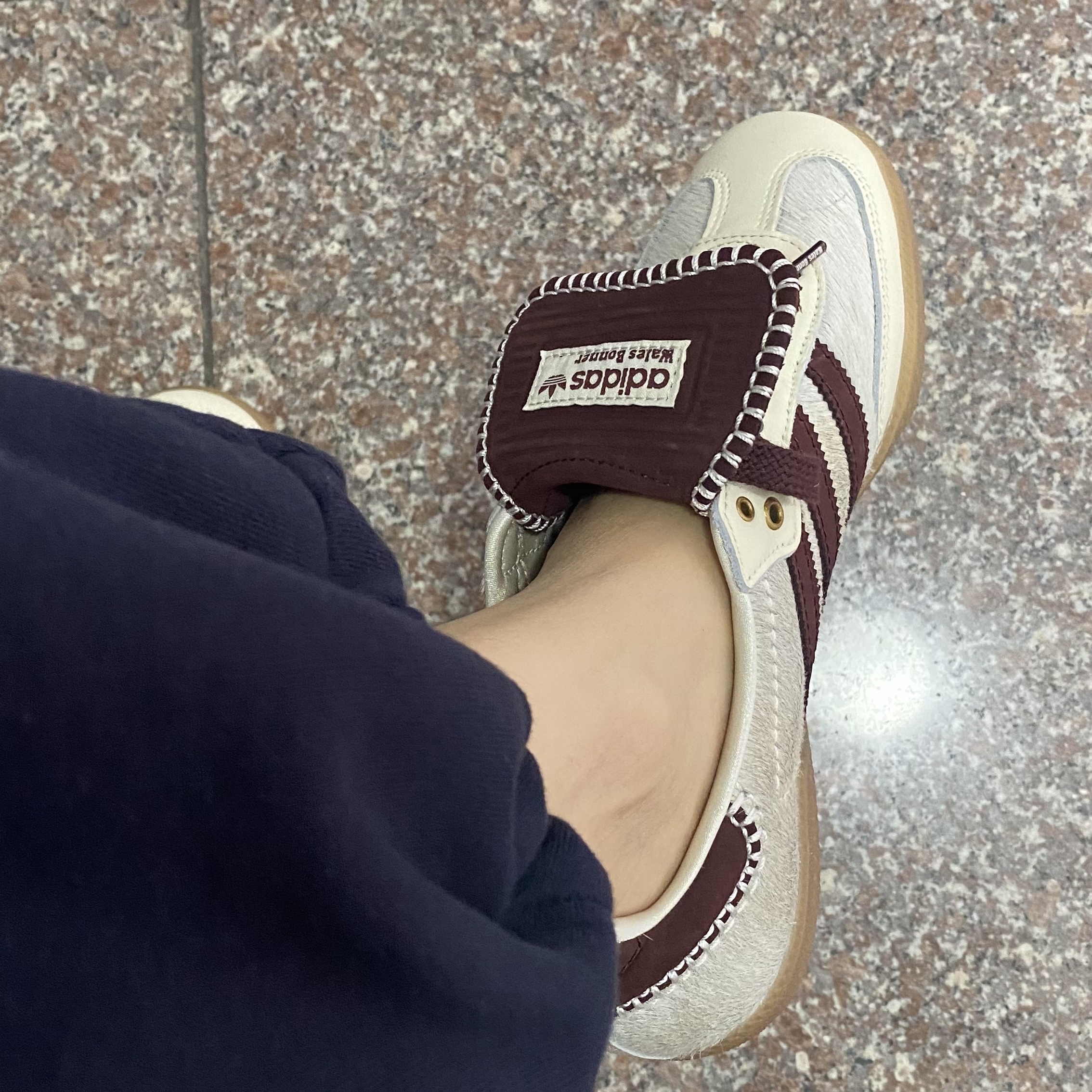 Adidas x Wales Bonner Pony Tonal Samba Cream White Mystery Brown 착용 스타일