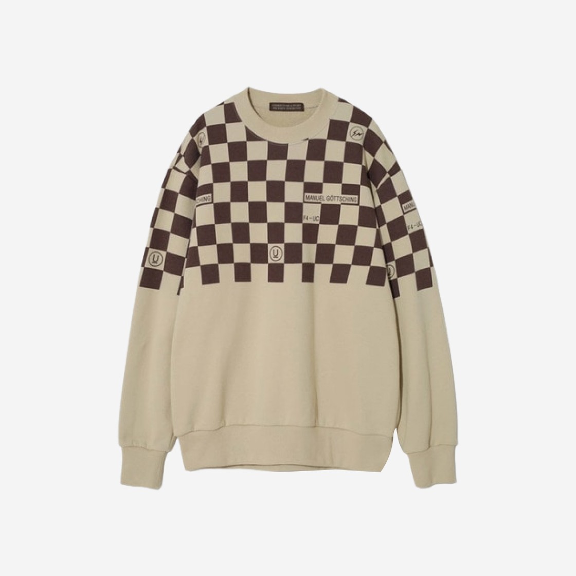 Undercover x Fragment UC2C9812-1 Cotton Pullover Brown Check 상세 이미지 1