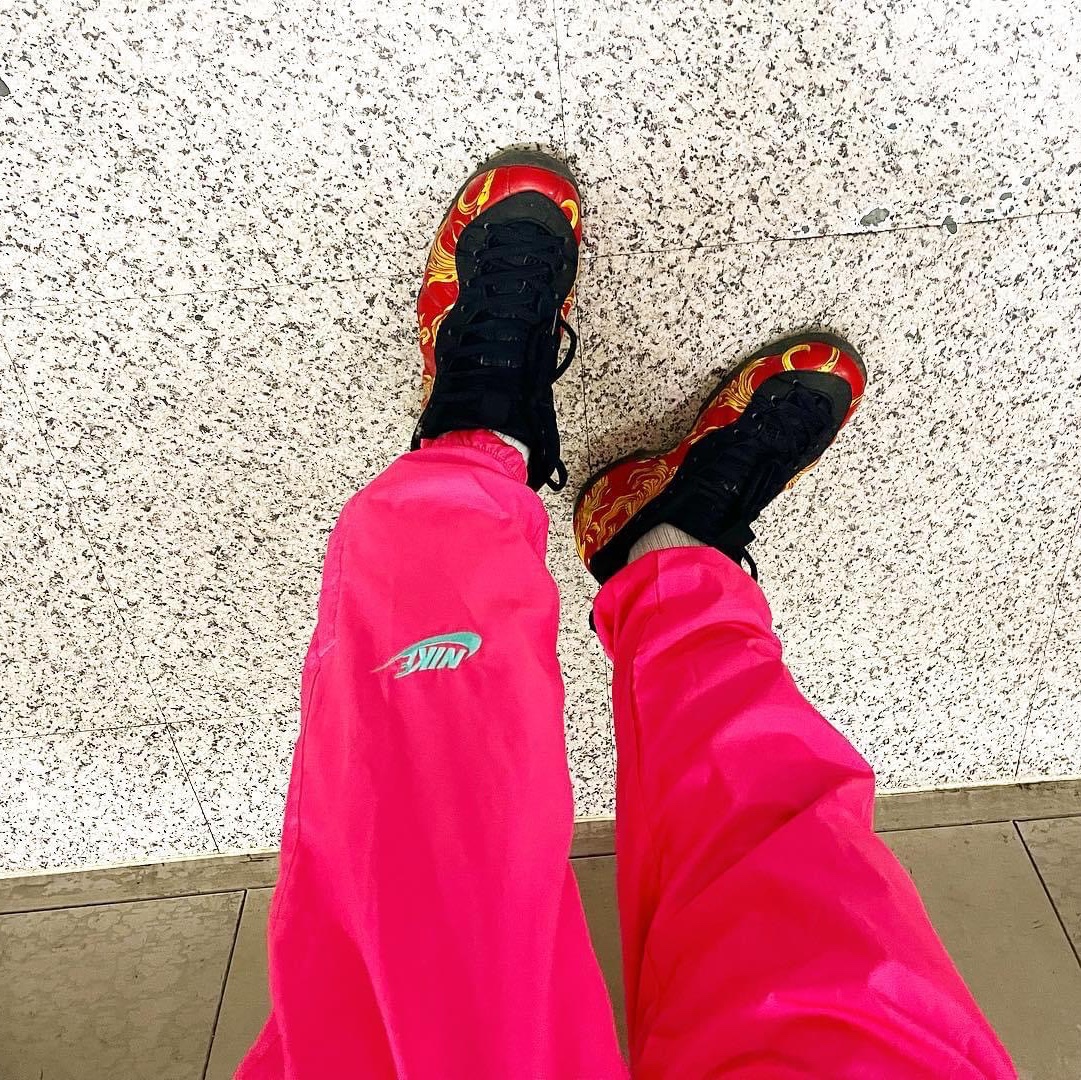Nike x Supreme Air Foamposite One Red 착용 스타일