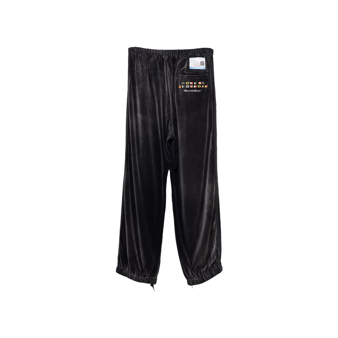 Maison Mihara Yasuhiro Velour Track Pants Black 상세 이미지 1