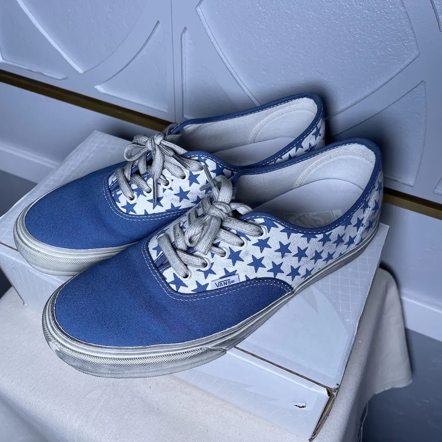 Vans Vault x Bianca Chandon Authentic LX Stressed Navy White 착용 스타일