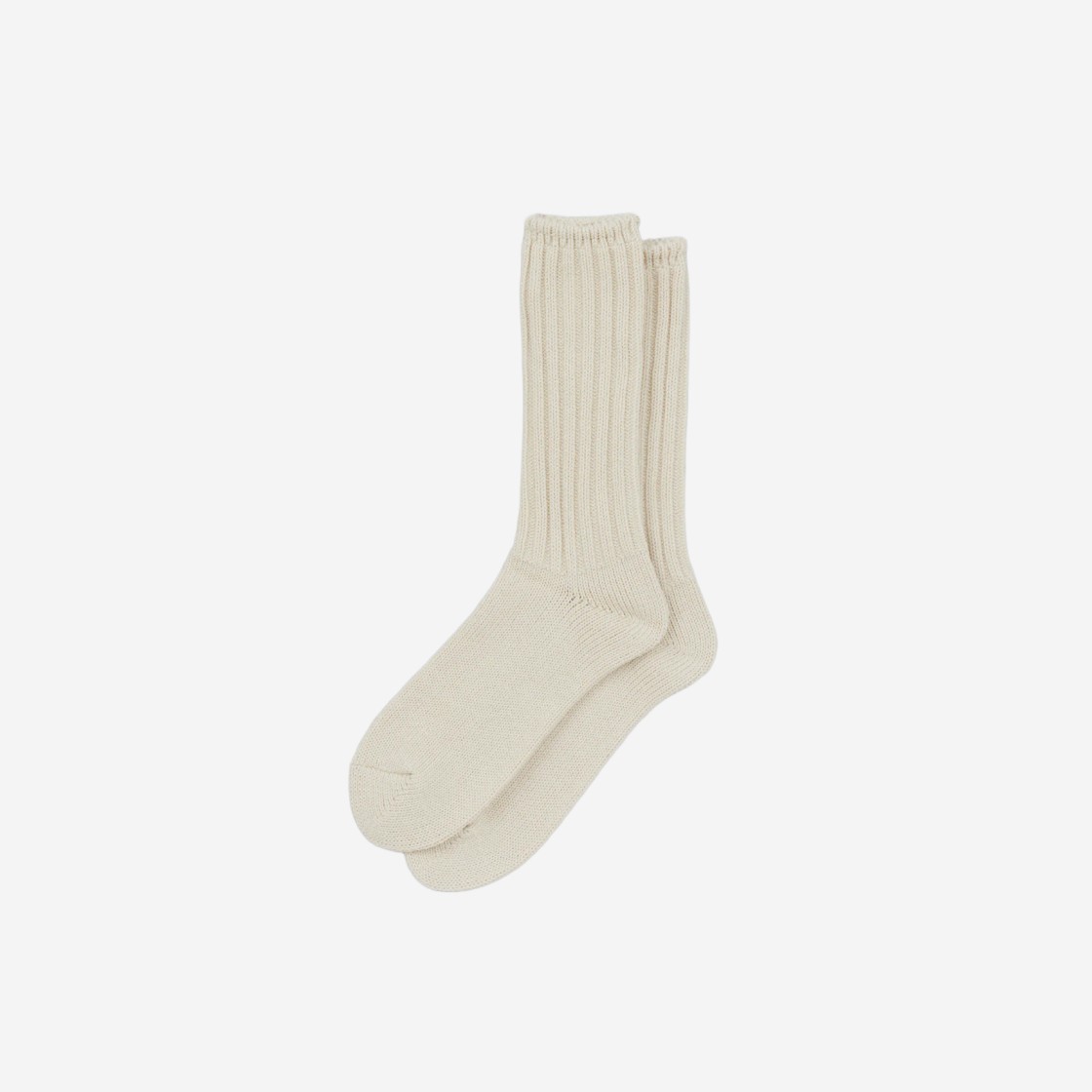 Ciota Ribbed Socks Low Gauge Ivory 상세 이미지 1