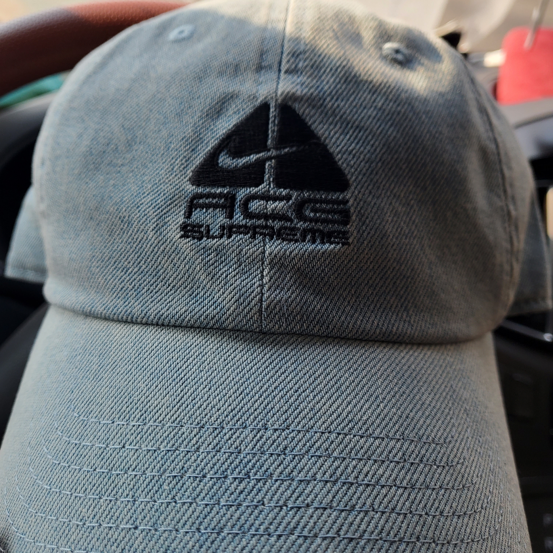 Supreme x Nike ACG Denim 6-Panel Washed Blue - 22FW 착용 스타일