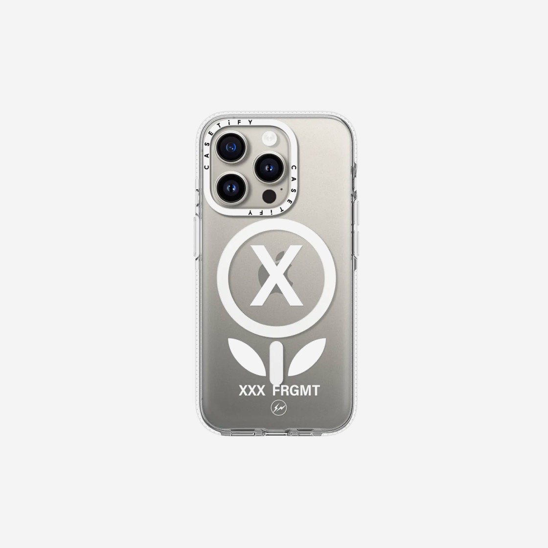 Casetify x Fragment x God Selection XXX Flower White iphone Magsafe Case Clear White Camera Ring 상세 이미지 2