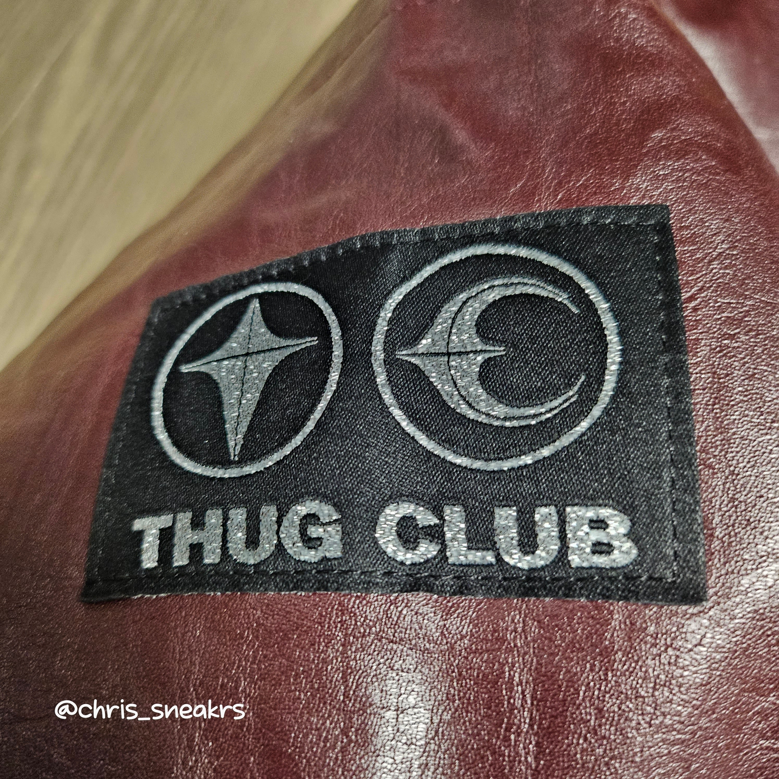 Thug Club Leather Puffer Jacket Purple 착용 스타일 - 3