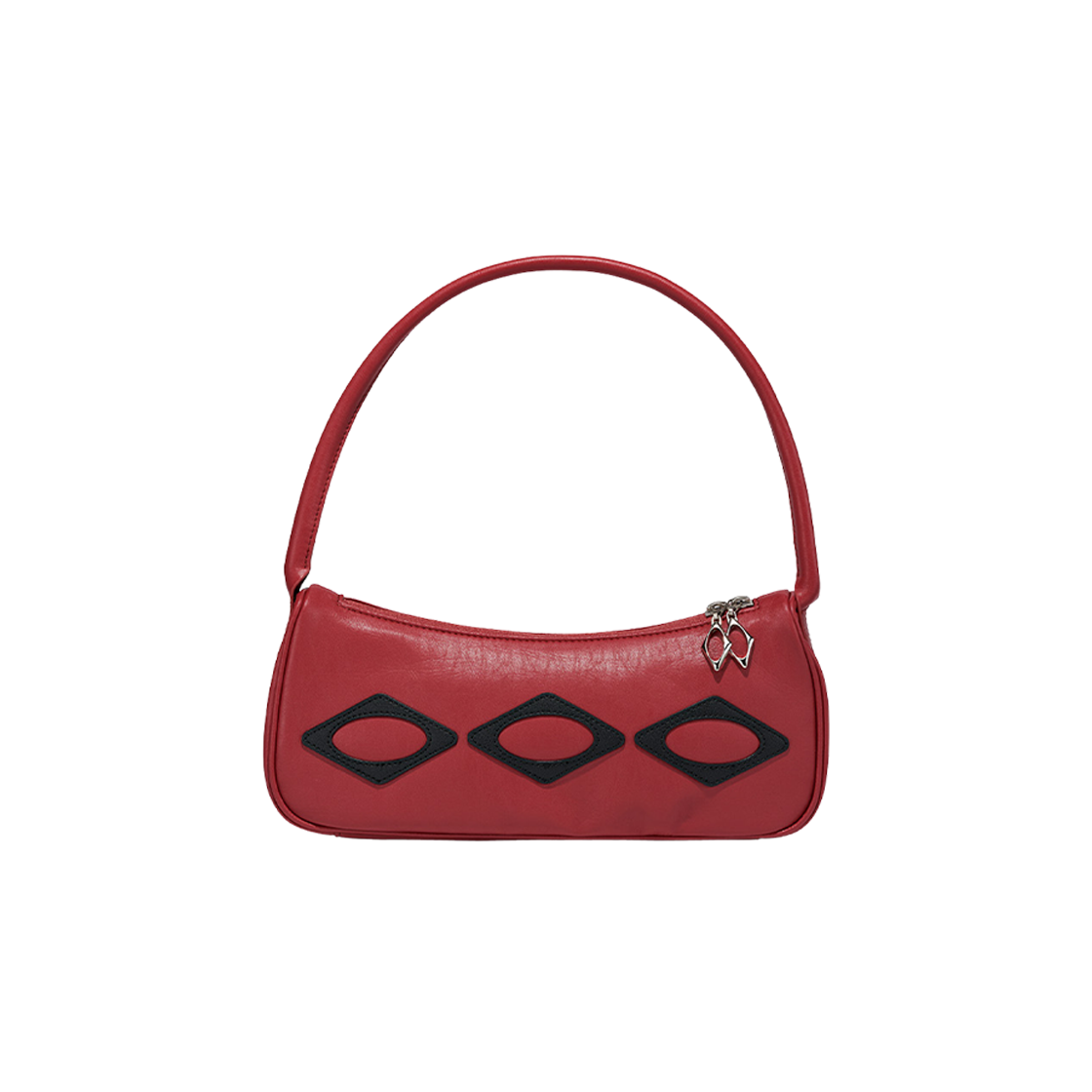 Mischief Rhombus Leather Shoulder Bag Faded Red 상세 이미지 1