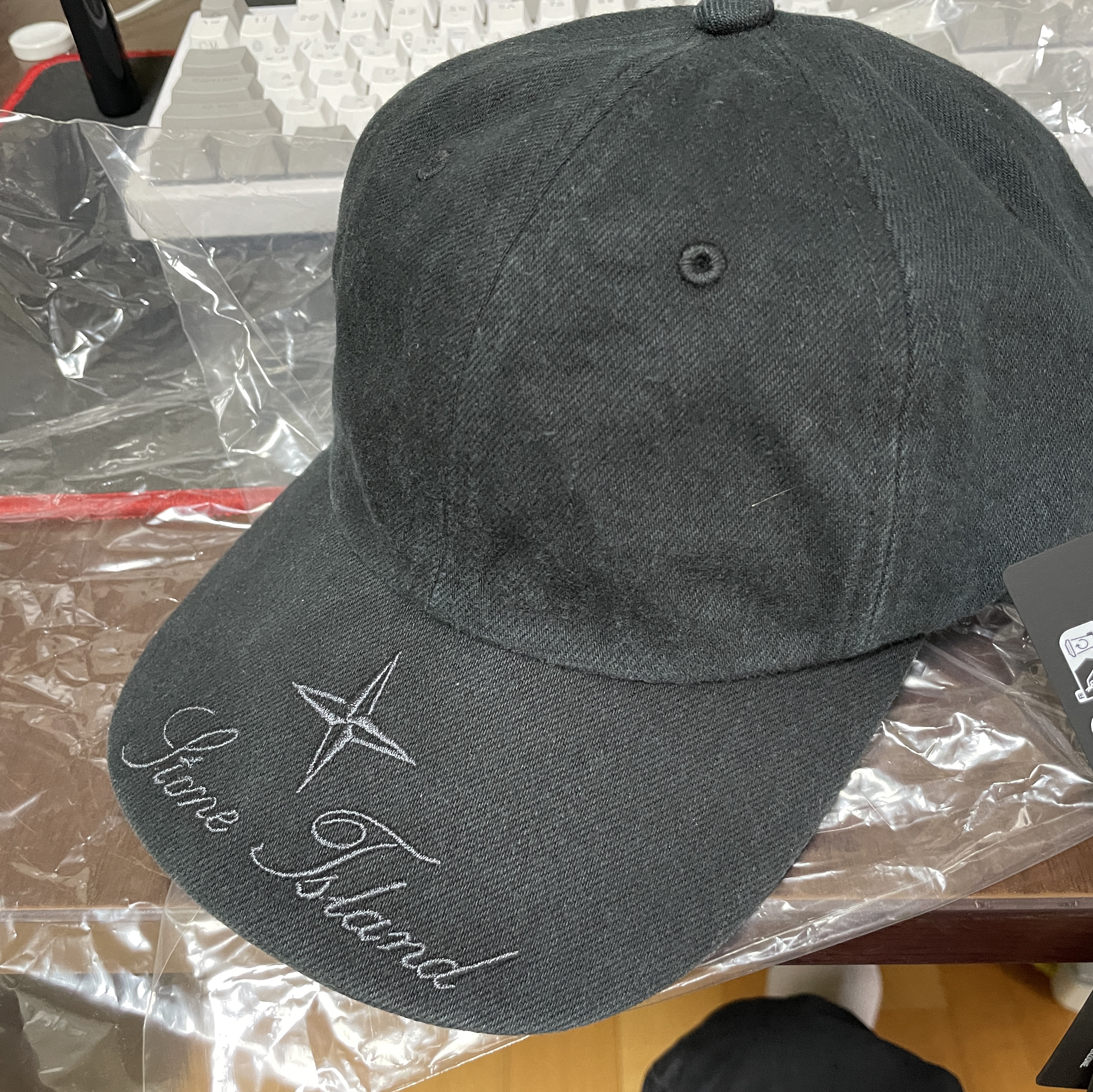 Supreme x Stone Island Denim 6-Panel Black - 23FW 착용 스타일