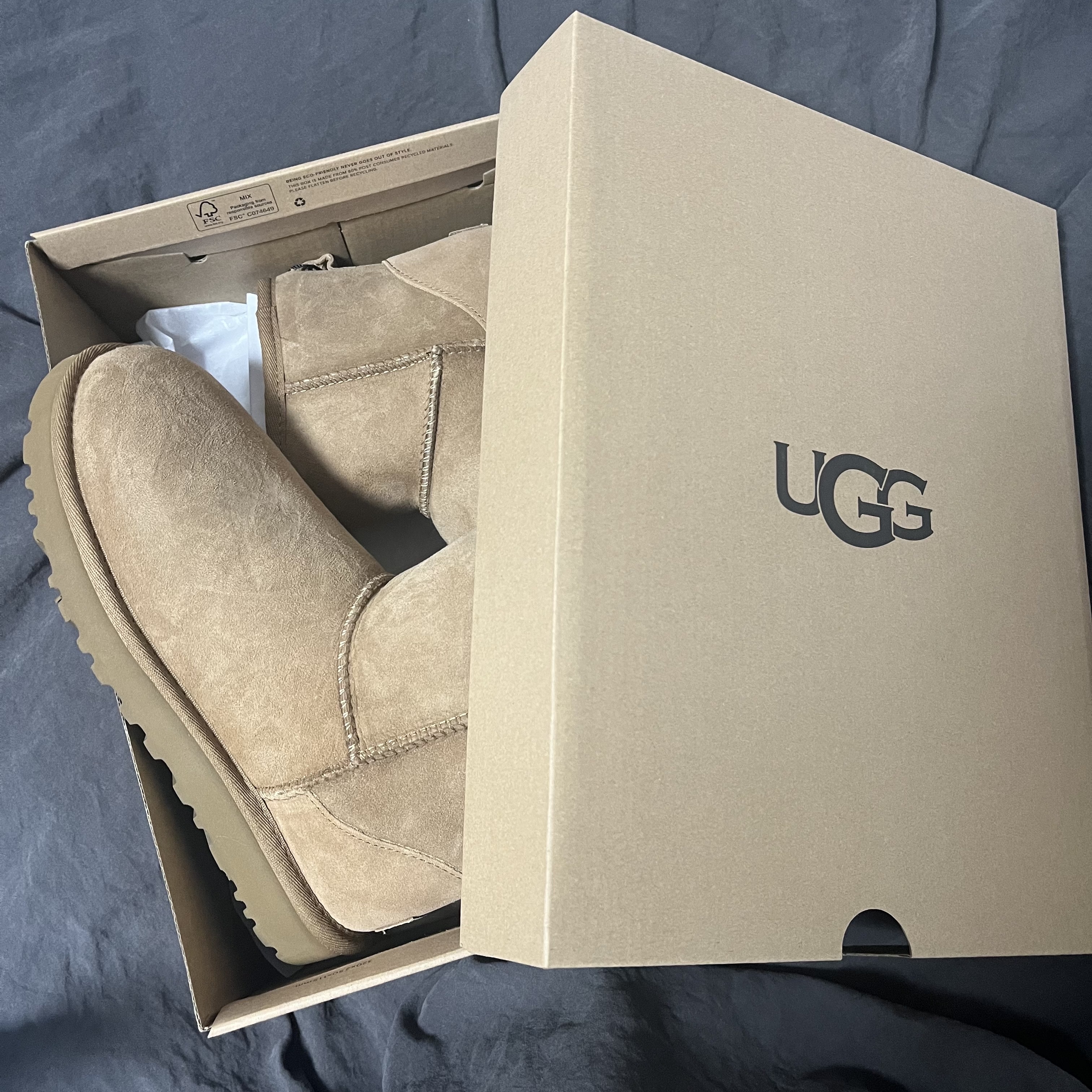 (W) UGG Classic Mini II Boots Chestnut 착용 스타일 - 2