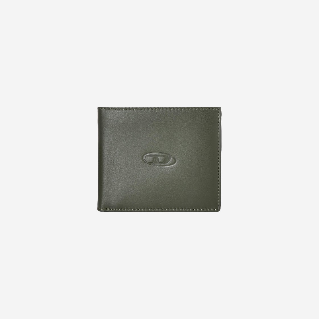 Diesel Hiresh S.Ii Leather Bi-Fold Wallet with Debossed Logo Green 상세 이미지 1