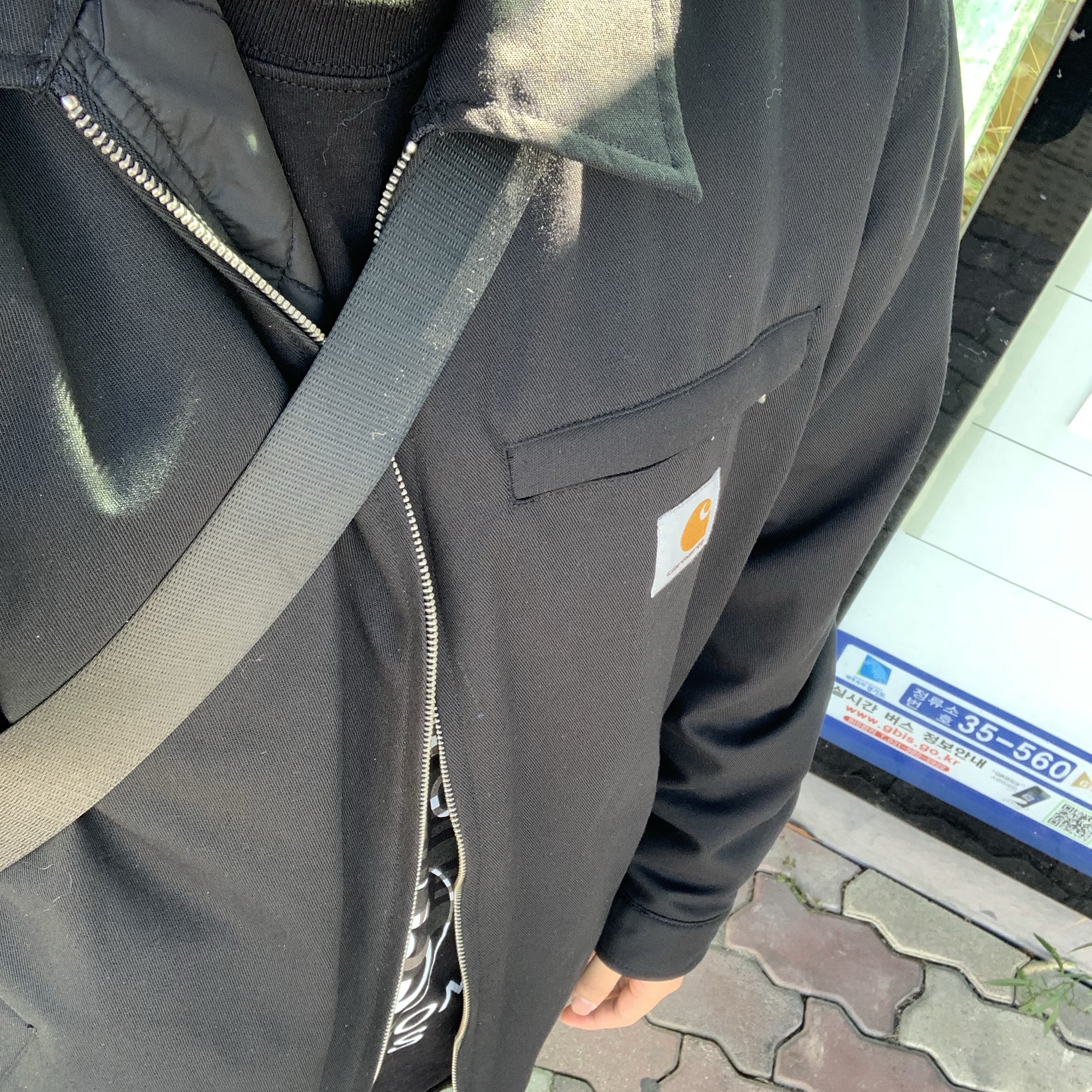 Carhartt WIP Madera Reversible Jacket Black 착용 스타일 - 2