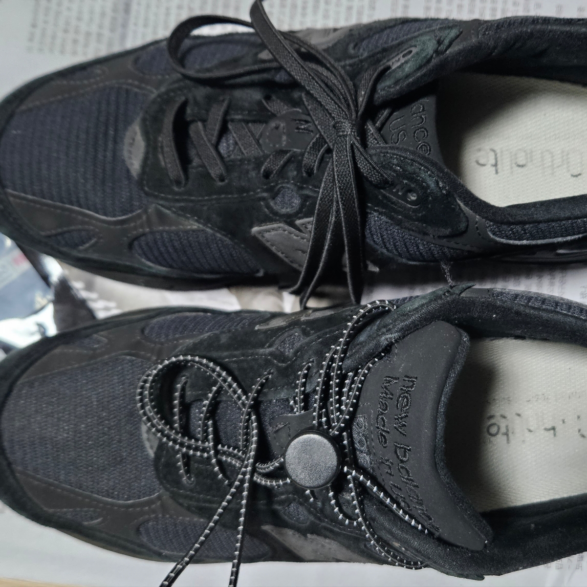 New Balance 993 Made in USA Triple Black - D Standard 착용 스타일