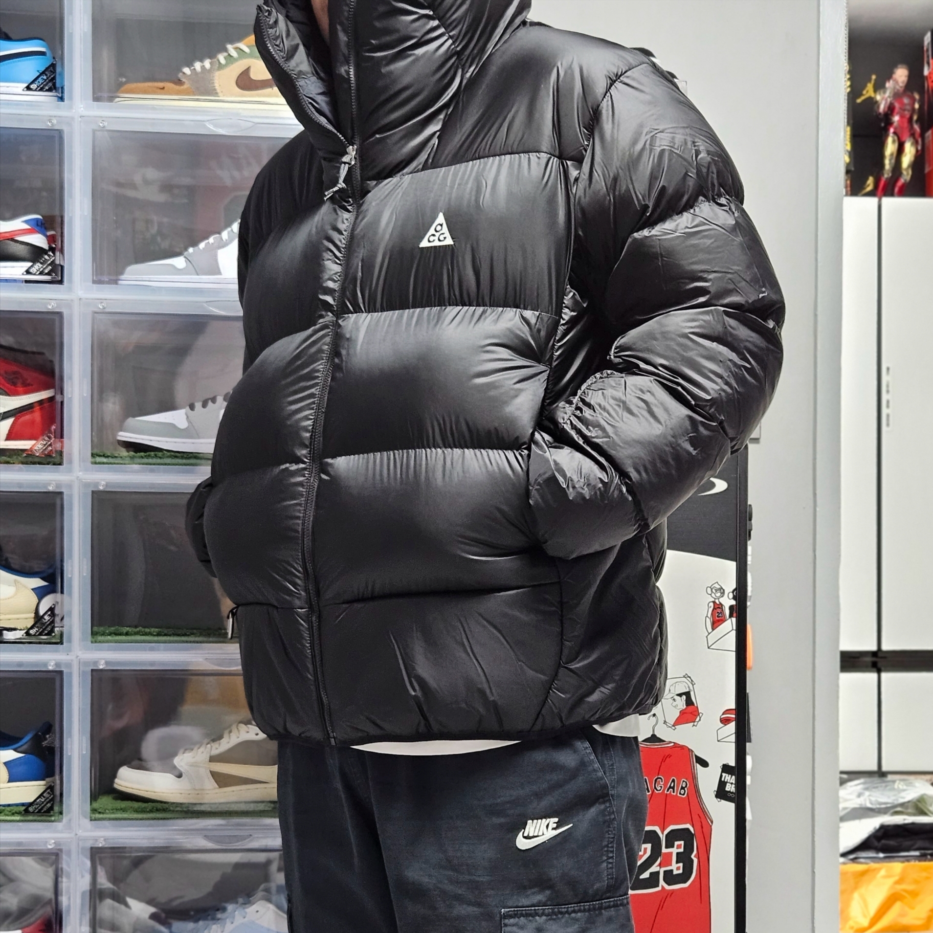 Nike ACG Therma-Fit ADV Lunar Lake Puffer Jacket Black - Asia 착용 스타일 - 3