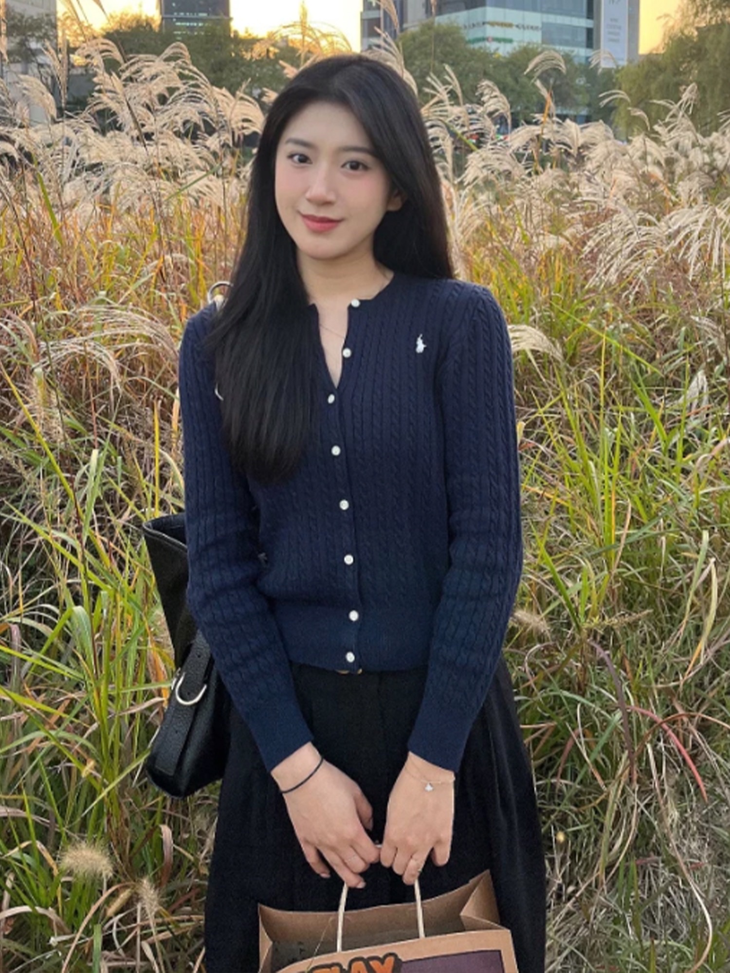 [30%적립] Polo Ralph Lauren Children Mini Cable Cotton Cardigan Hunter Navy, AMI de Coeur Wool Cardigan Black 착용 스타일 - 4