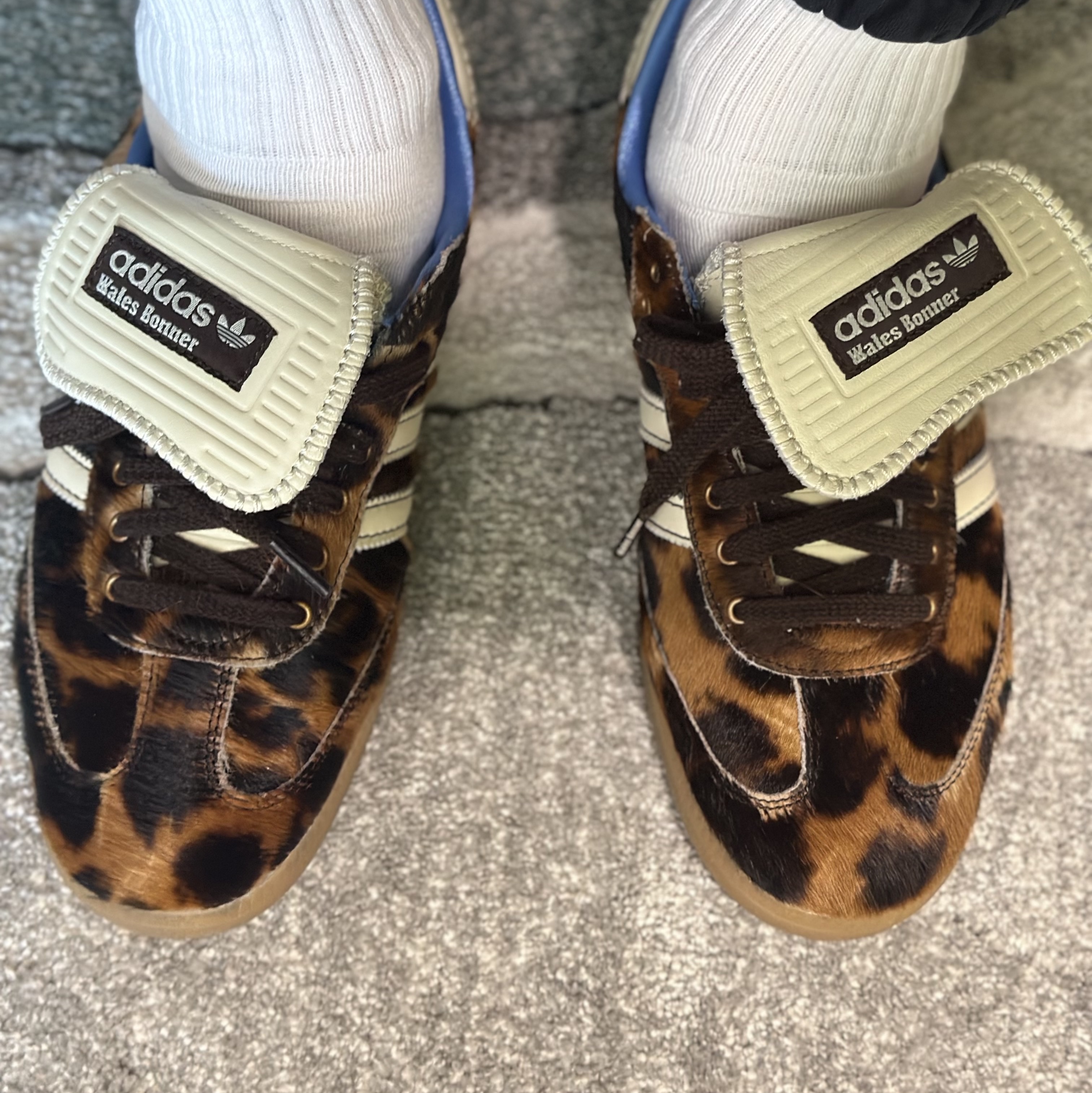 Adidas x Wales Bonner Pony Leo Samba Dark Brown Cream White 착용 스타일