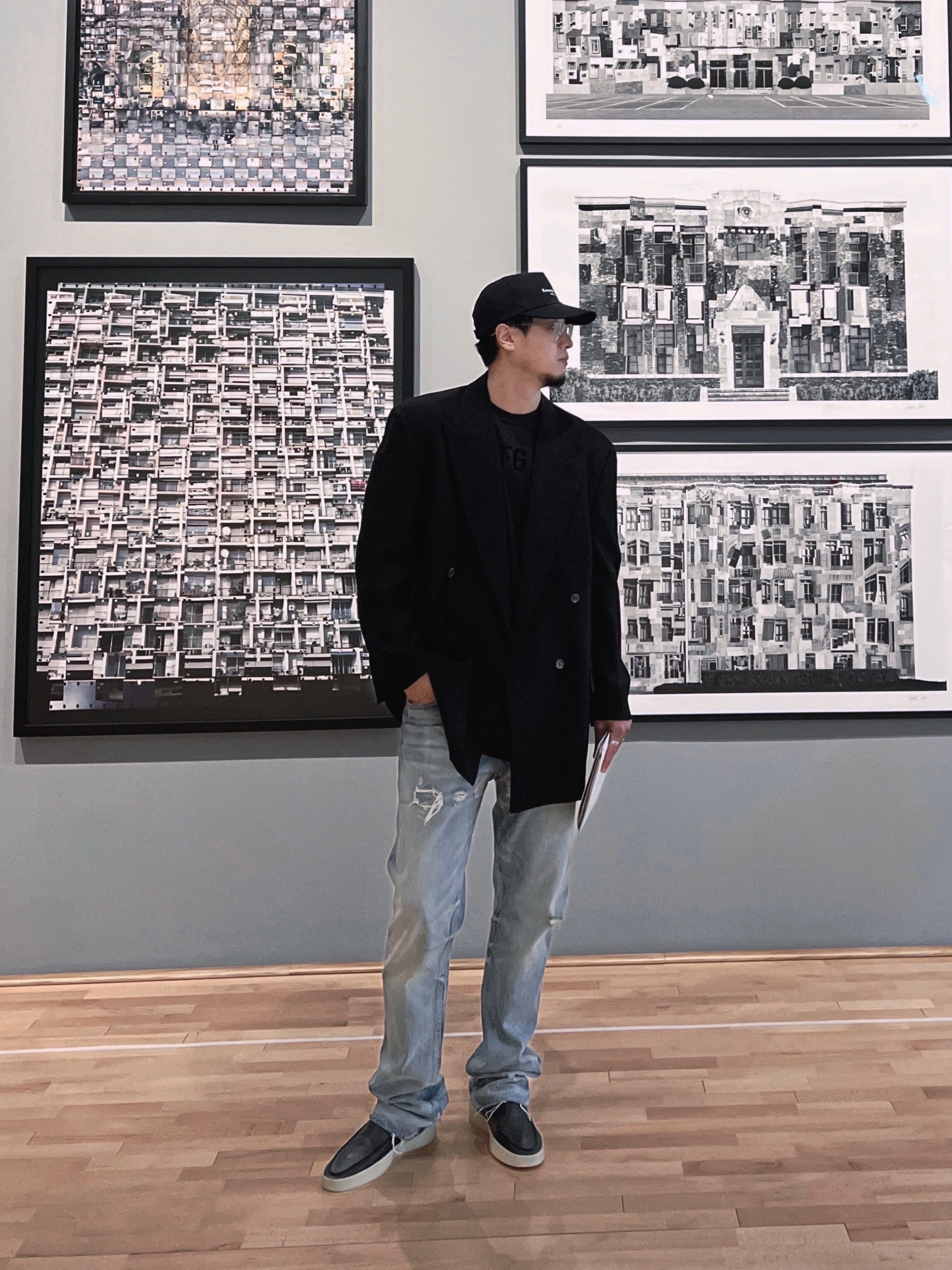 Fear of God x Ermenegildo Zegna Cotton Baseball Cap Black 착용 스타일