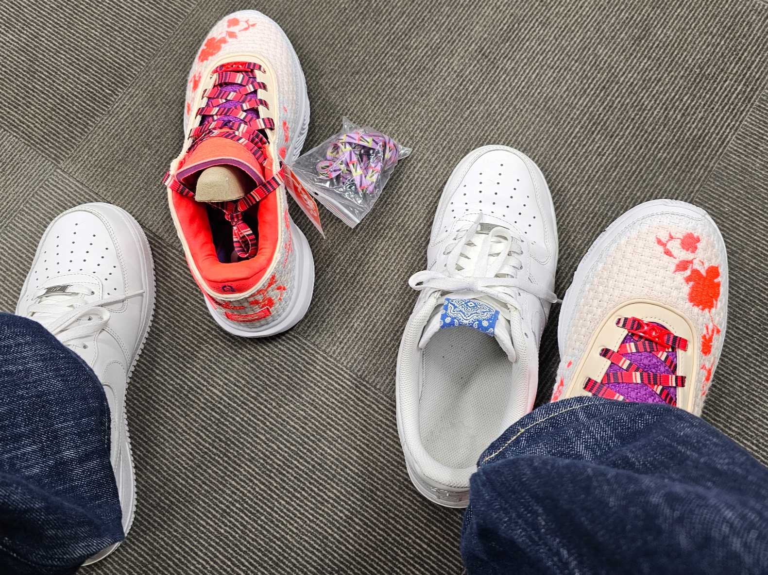 Nike LeBron XX PRM EP Guava Ice Bordeaux, Nike Air Force 1 '07 Low White 착용 스타일 - 3