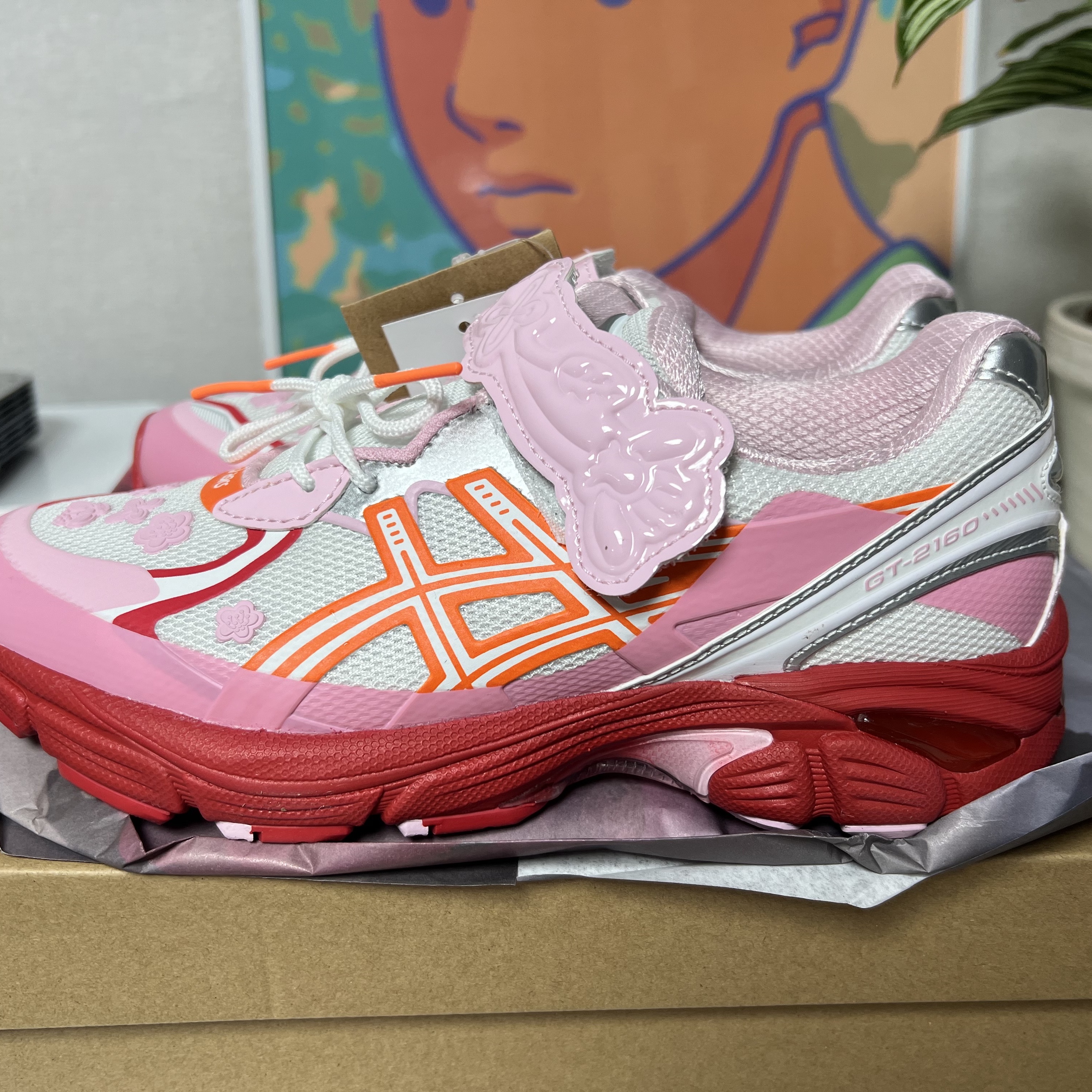 Asics x Cecilie Bahnsen GT-2160 White Habanero 착용 스타일 - 2