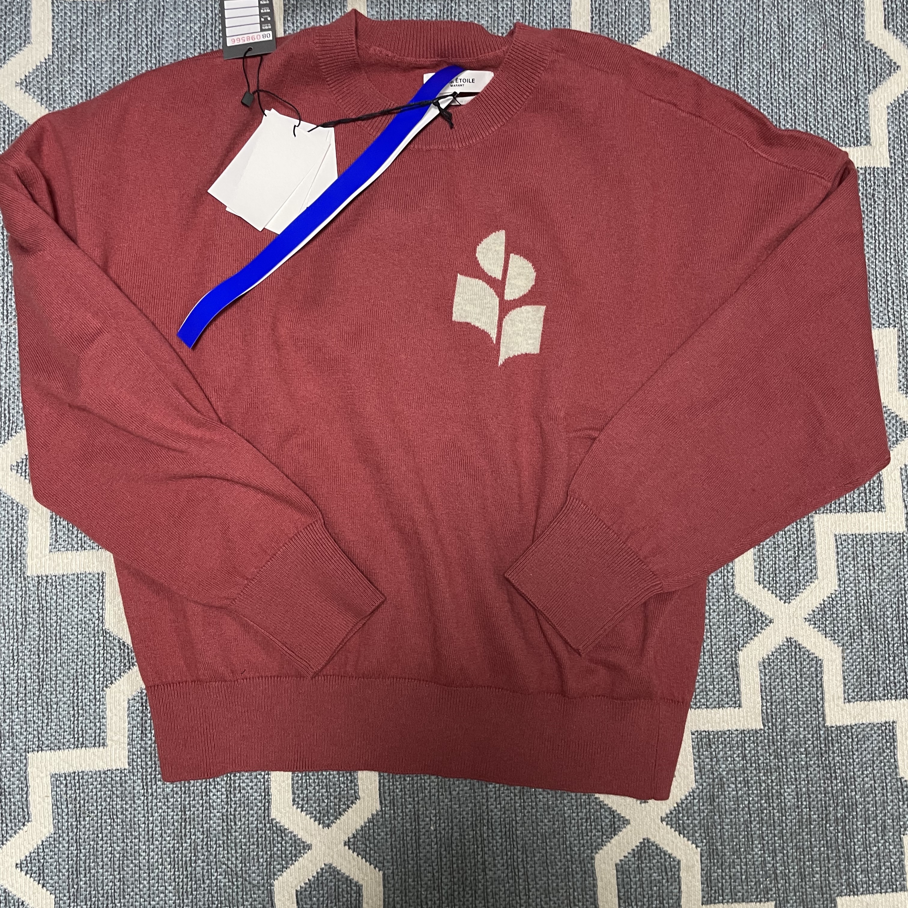 (W) Isabel Marant Marisans Logo Sweater Burnt Henna - 22FW 착용 스타일