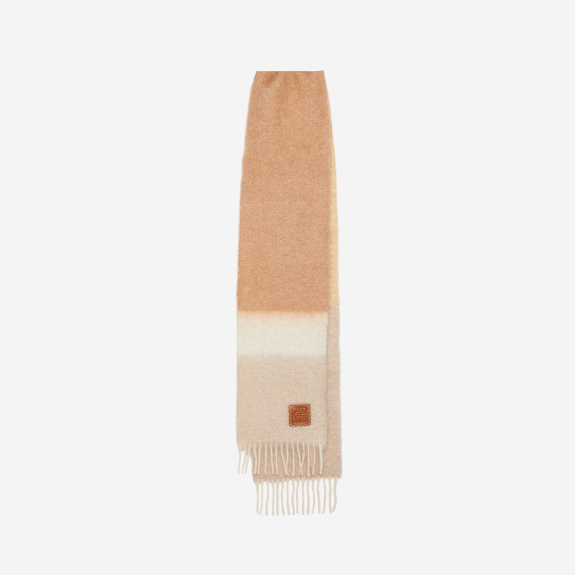 (W) Loewe Scarf in Mohair and Wool Light Beige Multicolor 상세 이미지 2