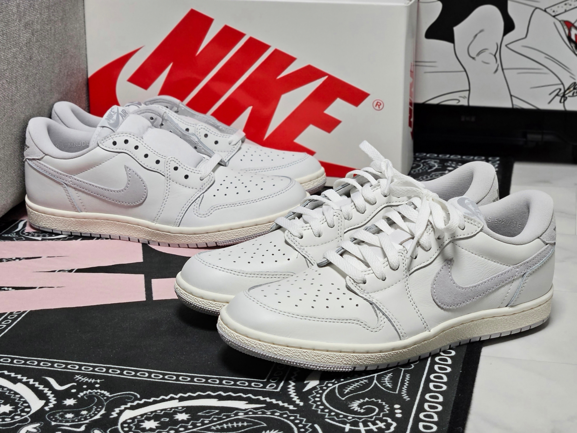 Jordan 1 Low 85 Neutral Grey 착용 스타일 - 1