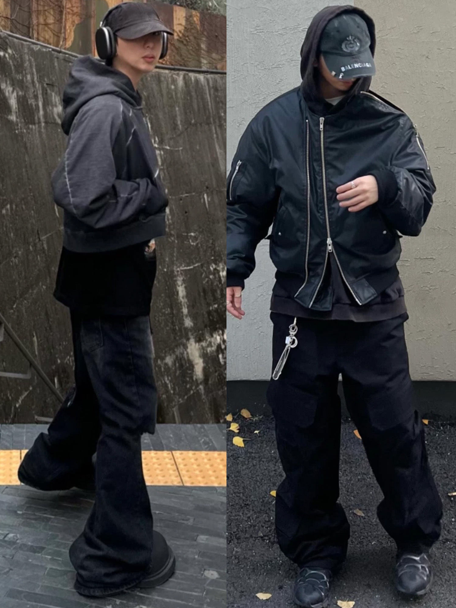 Opening Project Identity Down Jacket Light Grey, Balenciaga Steroid Derby Black 착용 스타일 - 3