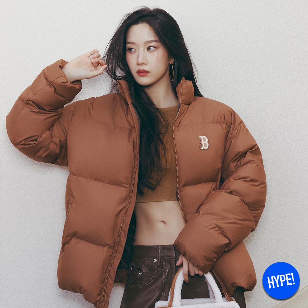 C.P. Company Eco-Chrome R Mixed Down Jacket Cedar Wood Pink - 23FW, (W) The North Face White Label Novelty Nuptse Down Jacket Cocoa Brown 착용 스타일 - 2