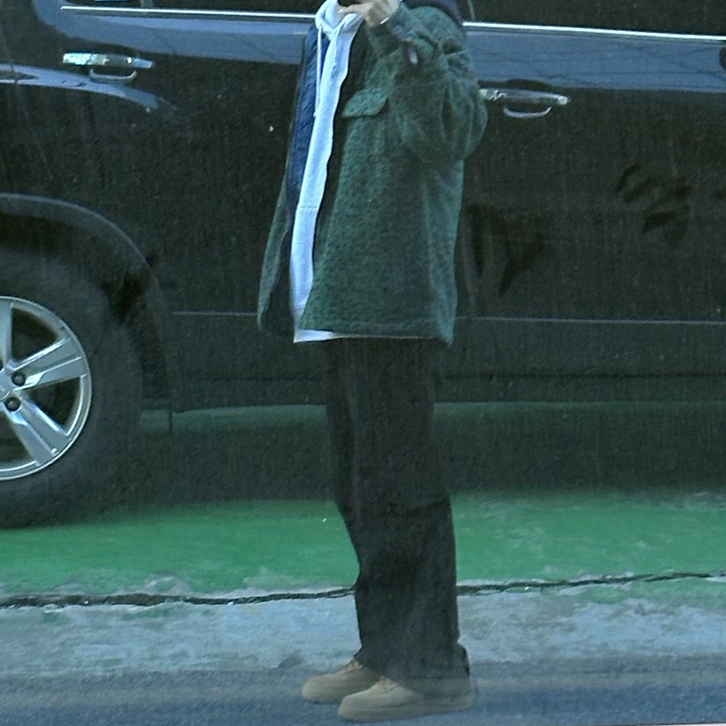 Supreme Fleece Zip Up Hooded Shirt Teal Leopard - 23FW 착용 스타일 - 2