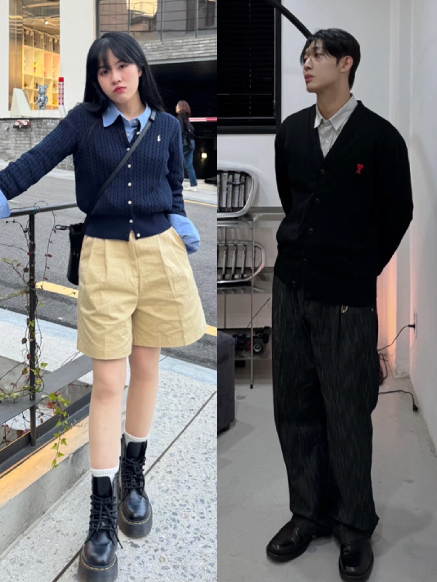 [30%적립] Polo Ralph Lauren Children Mini Cable Cotton Cardigan Hunter Navy, AMI de Coeur Wool Cardigan Black 착용 스타일 - 2