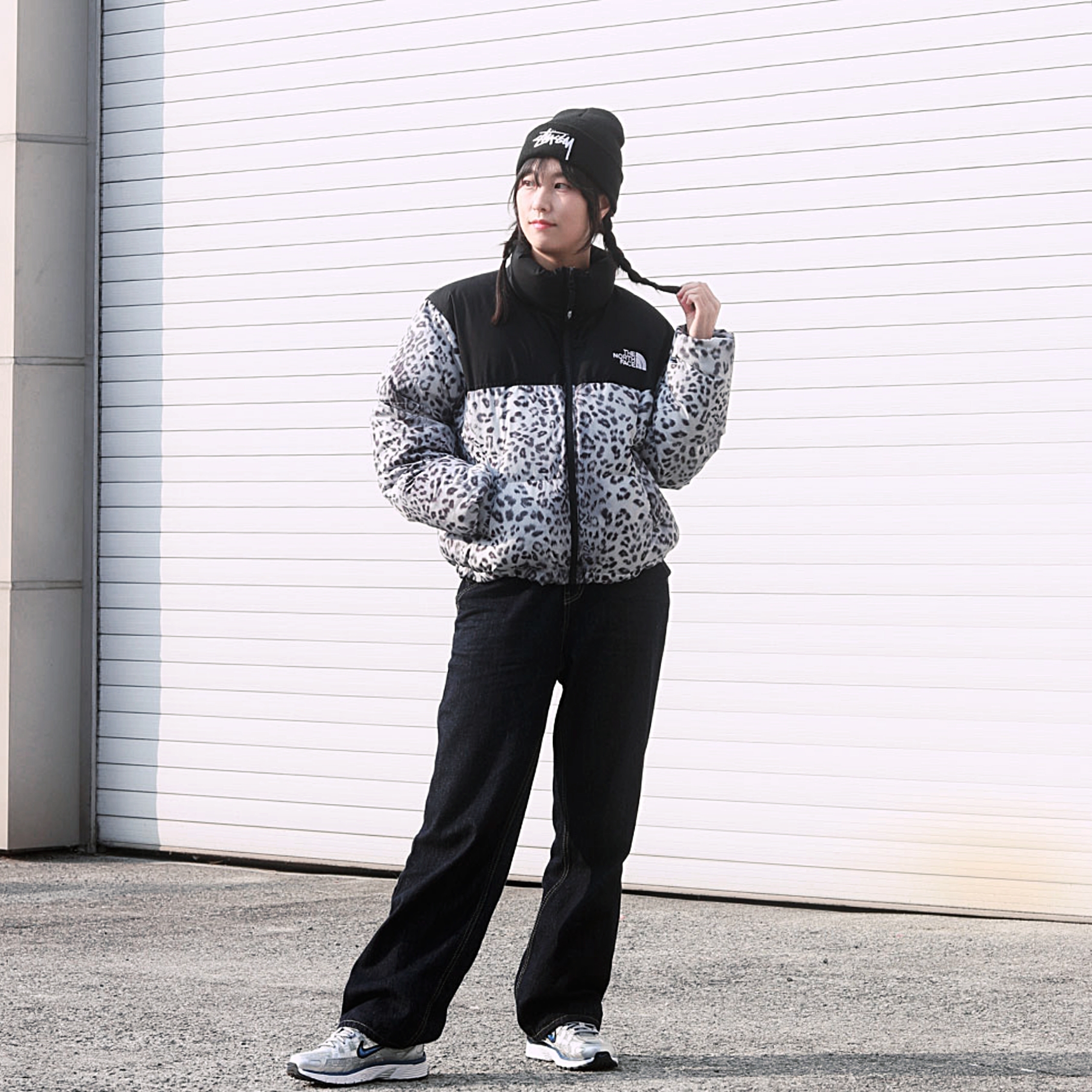 (W) The North Face White Label Novelty Nuptse Down Jacket P Silver, (W) Nike P-6000 Laser Blue 착용 스타일 - 3