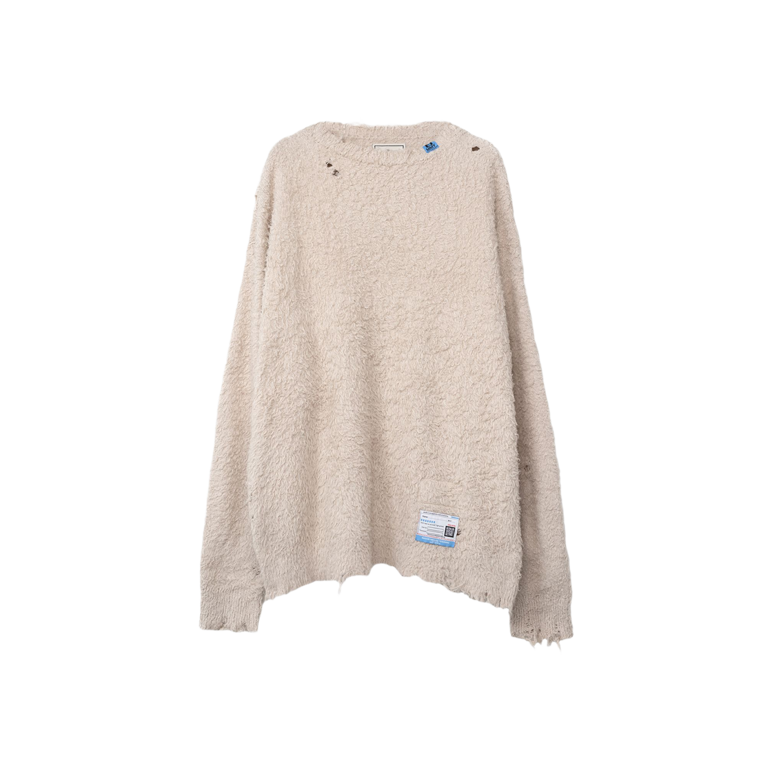 Maison Mihara Yasuhiro Cotton Brushed Pullover Knit Beige 상세 이미지 1