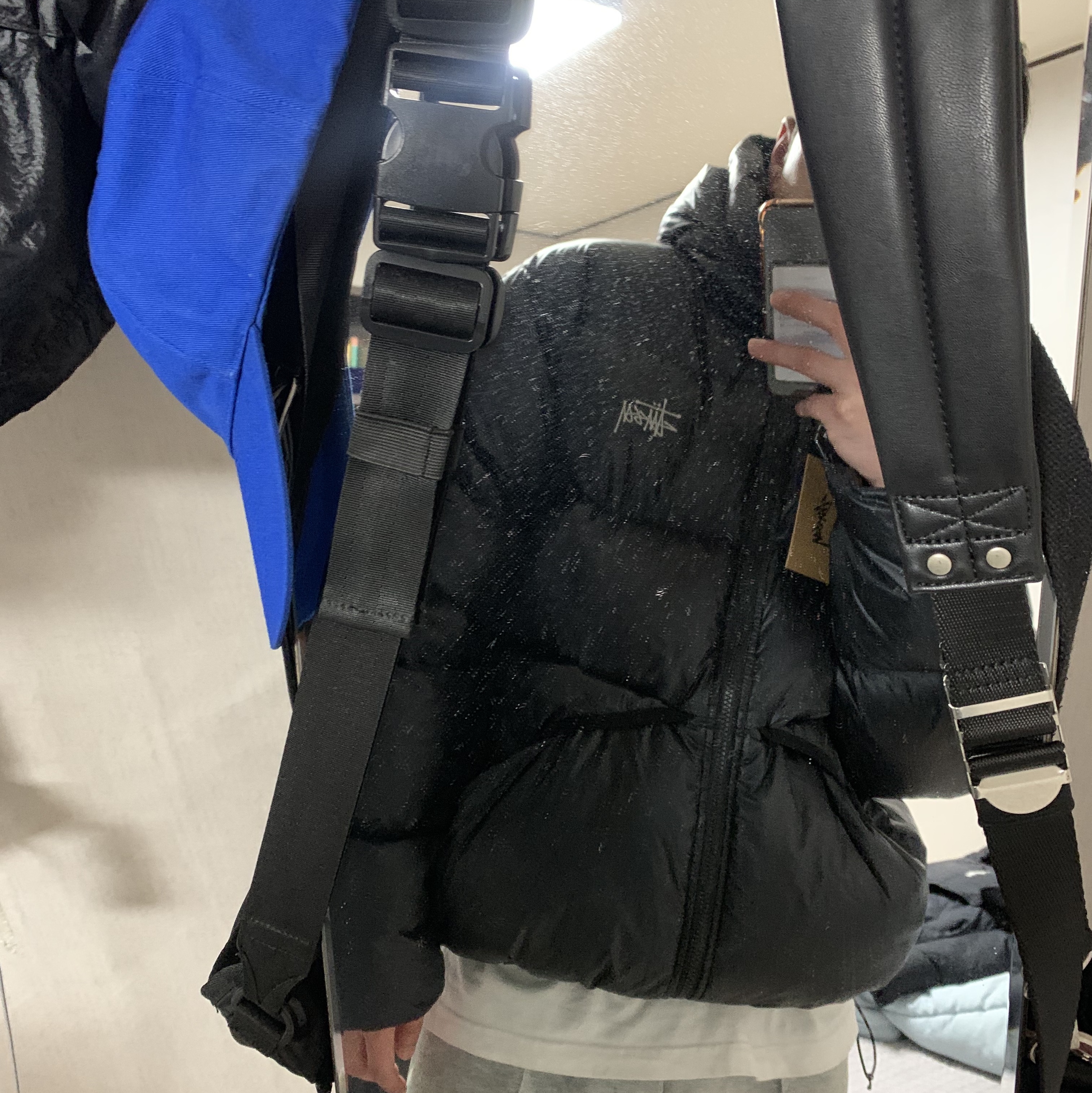 Stussy Down Parka Micro Ripstop Phantom Black 착용 스타일