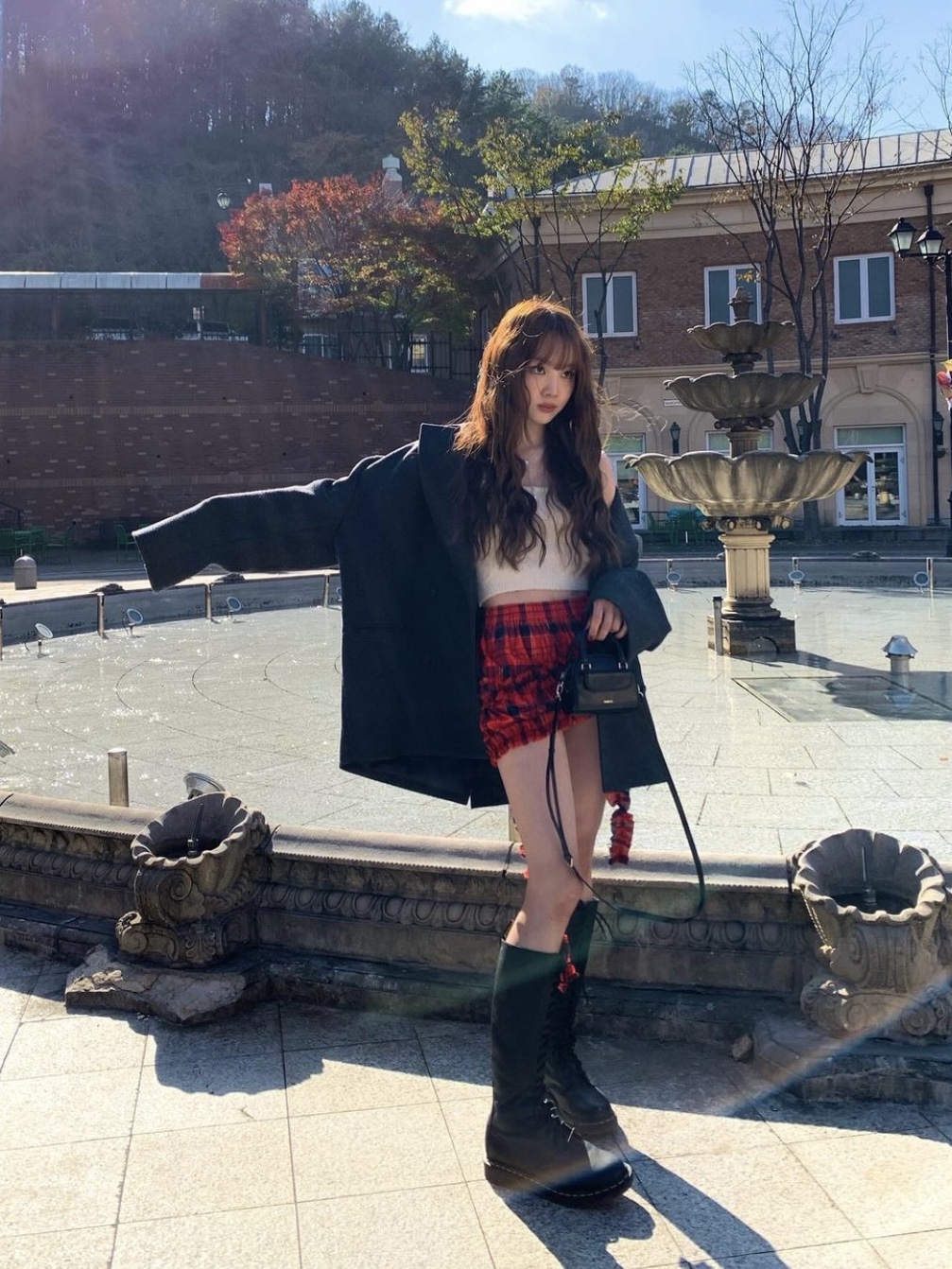 (W) Dr. Martens 1B60 Boots Black 착용 스타일