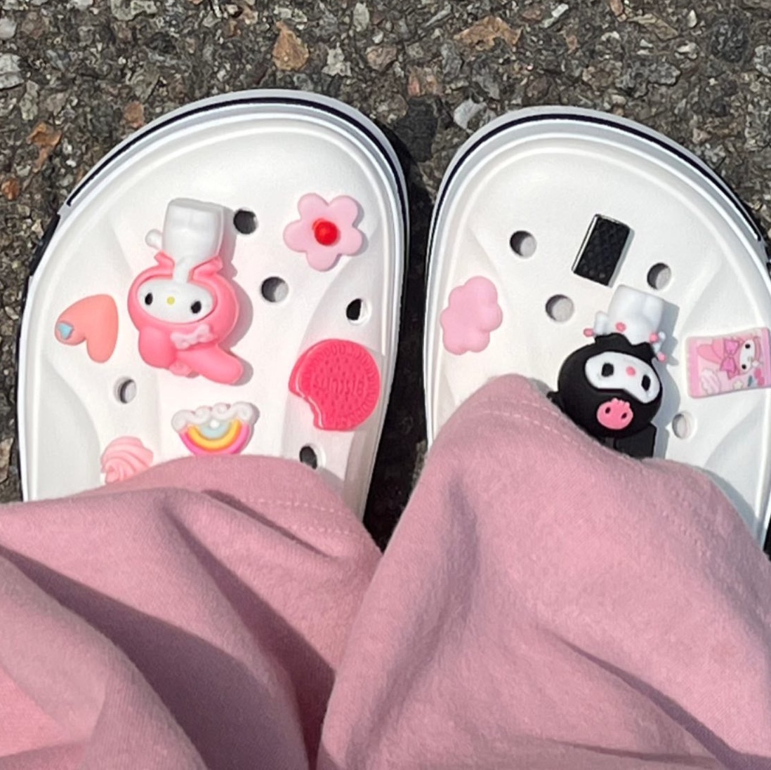 Crocs Bayaband Clog White Navy 착용 스타일