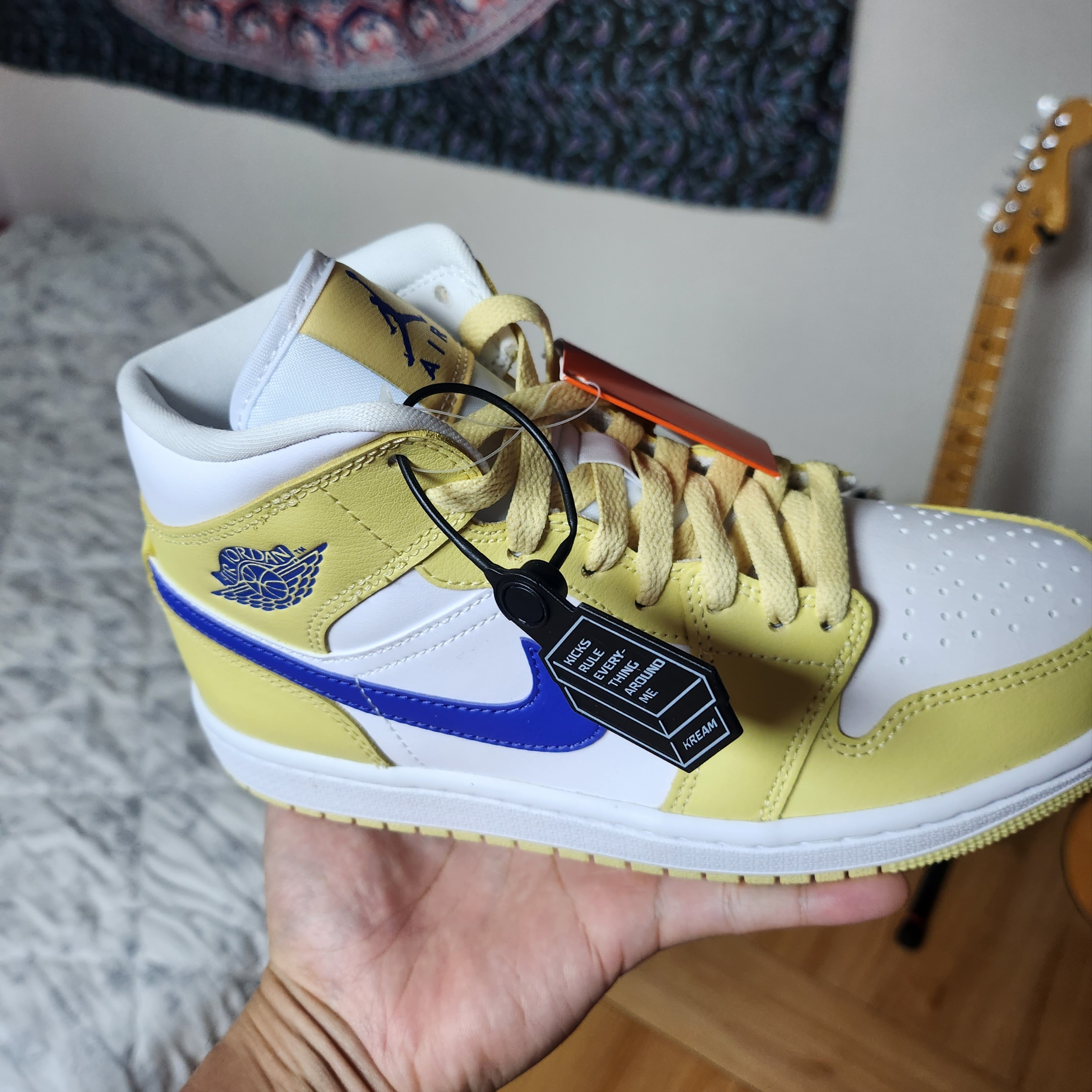 (W) Jordan 1 Mid Lemon Wash Lapis 착용 스타일