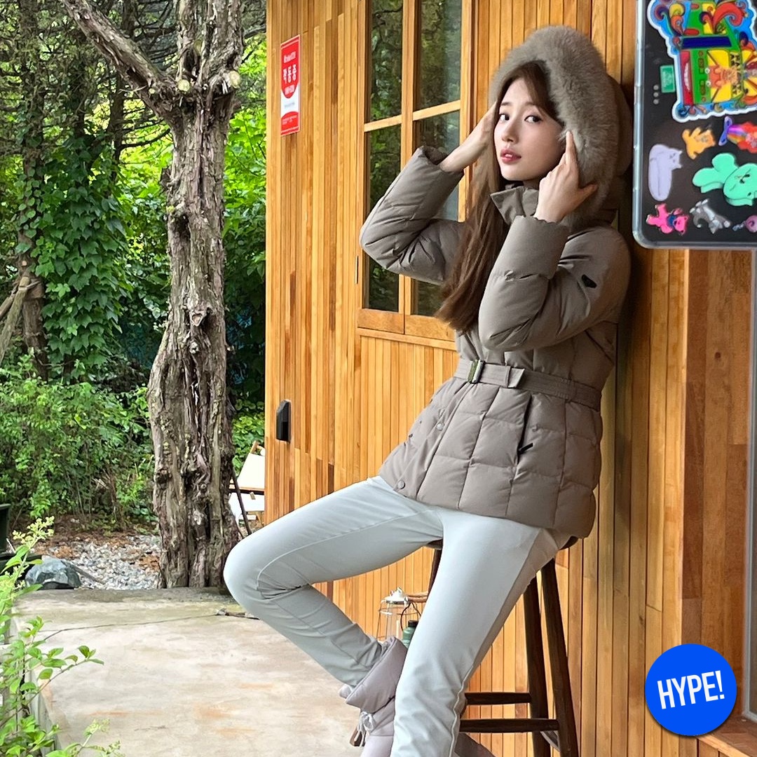 C.P. Company Eco-Chrome R Mixed Down Jacket Cedar Wood Pink - 23FW, (W) The North Face White Label Novelty Nuptse Down Jacket Cocoa Brown 착용 스타일 - 3